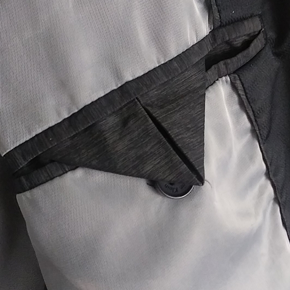 Calvin Klein Black Polyester Stand Up Collar Long Sleeve Zipper Front Jacket - Picture 10 of 14